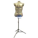Inflatable Male Torso, Extra Large with MS12 Stand, Silver